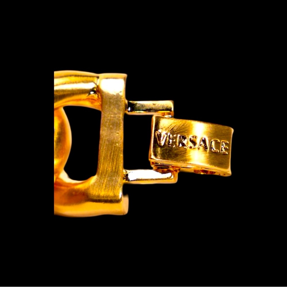 Versace XL Medusa Medallion Gold Chain Link Necklace - Picture 11 of 16